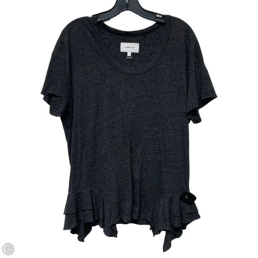 Top Short Sleeve By Current/elliott In Grey, Size: L