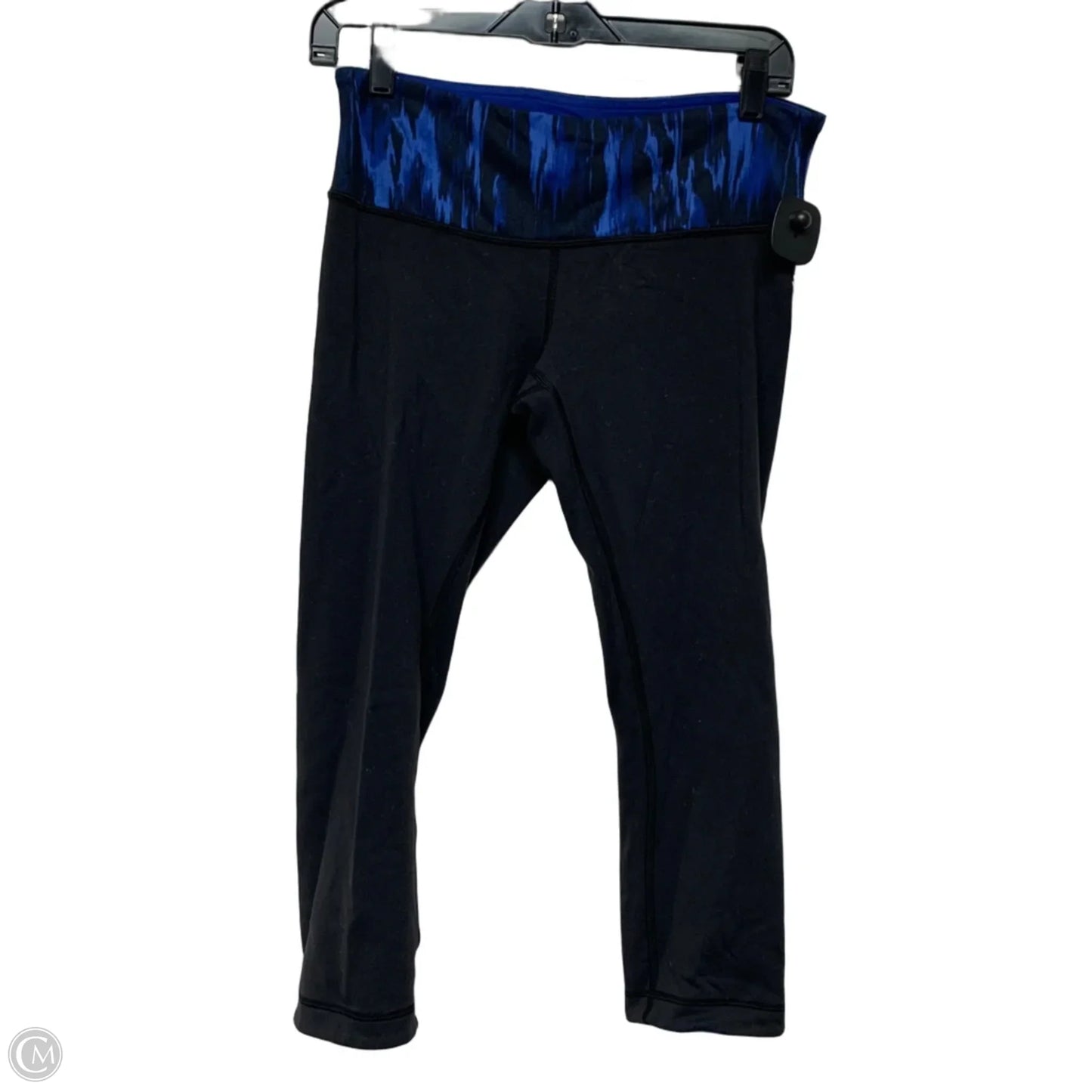 Athletic Leggings Capris By Lululemon In Black & Blue, Size: M