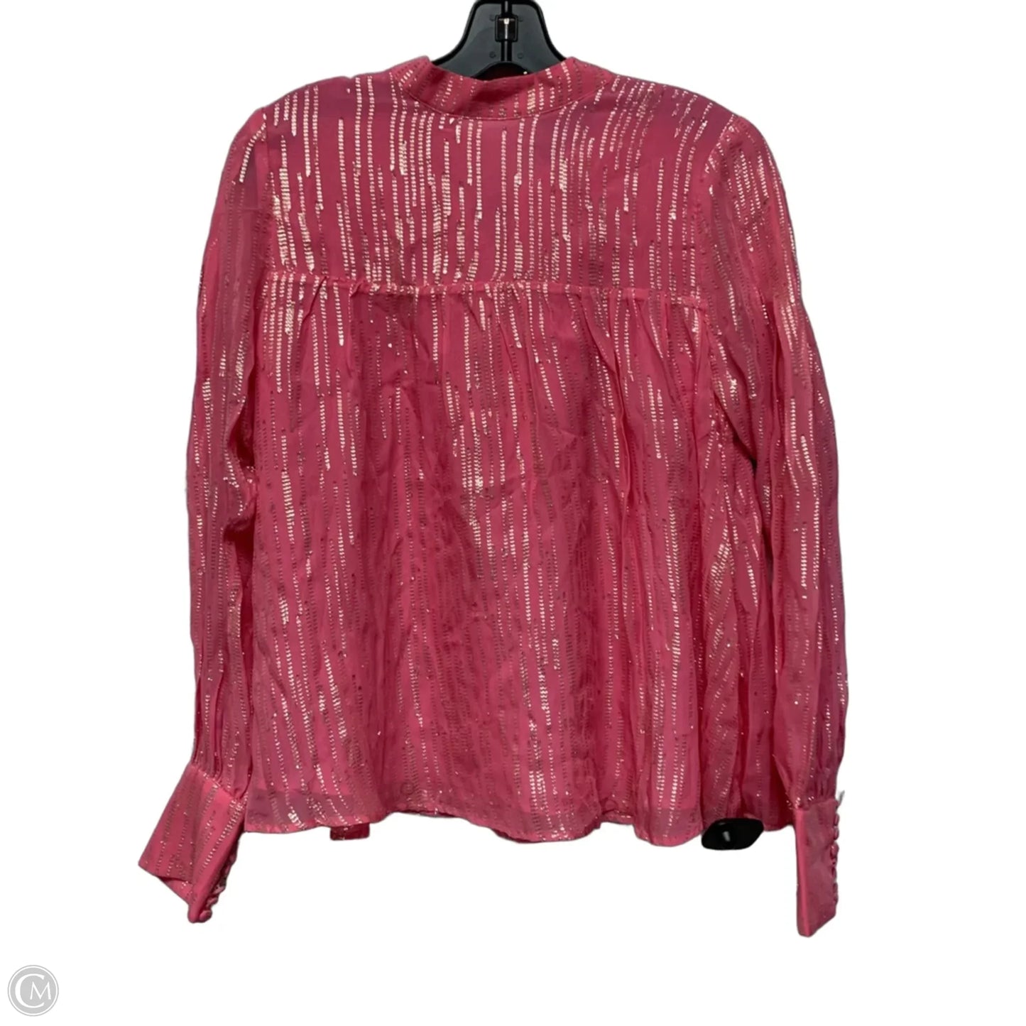 Top Long Sleeve By Birgitte Herskind In Gold & Pink, Size: M