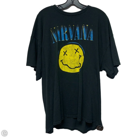 Top Short Sleeve By Nirvana In Black, Size: 2x