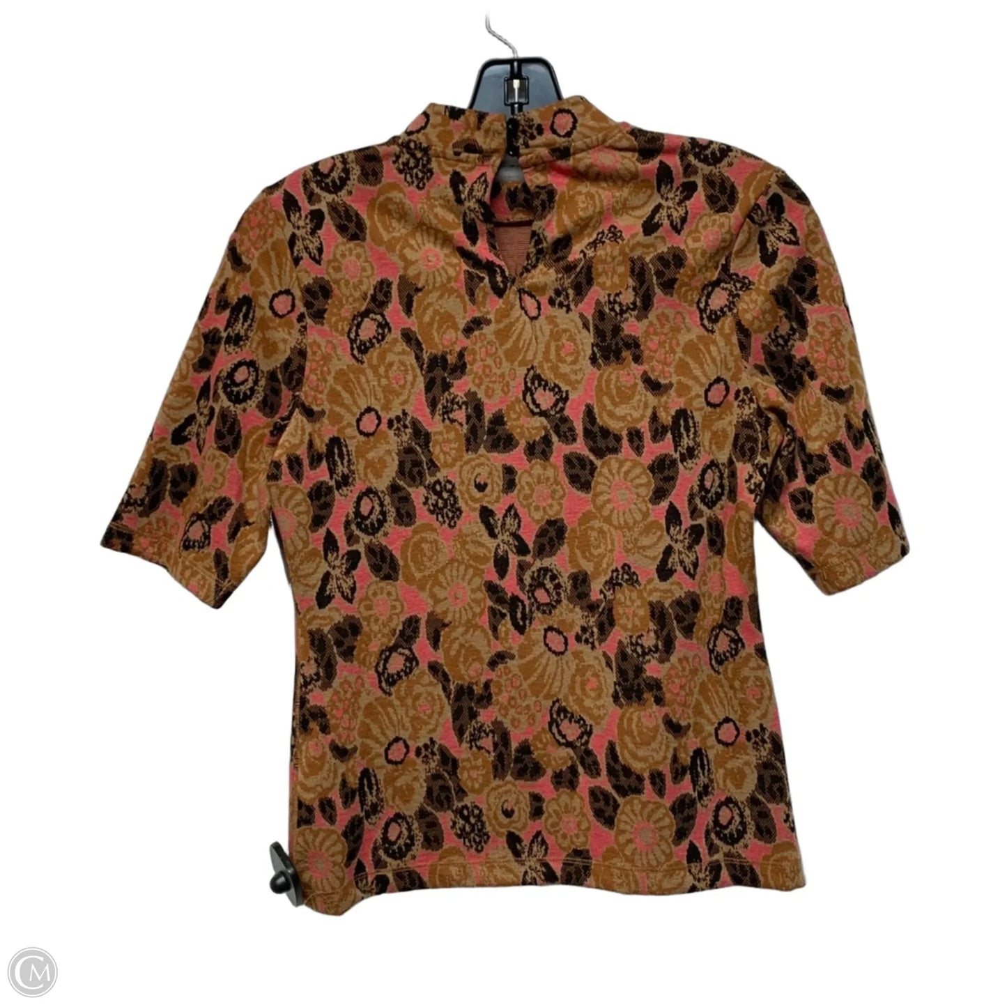 Top Short Sleeve By Maeve In Brown & Pink, Size: Xs
