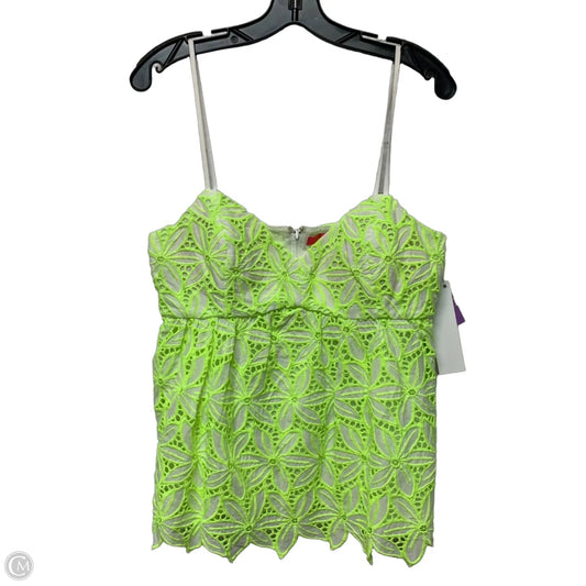 Top Sleeveless Designer By Lilly Pulitzer In Green & White, Size: S