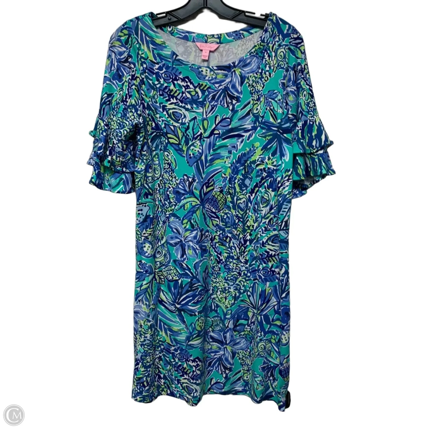 Dress Designer By Lilly Pulitzer In Blue & Green, Size: M