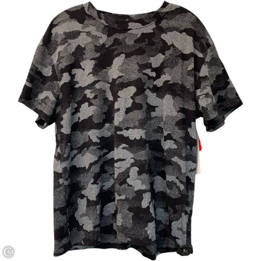 Athletic Top Short Sleeve By Lululemon In Black, Size: L