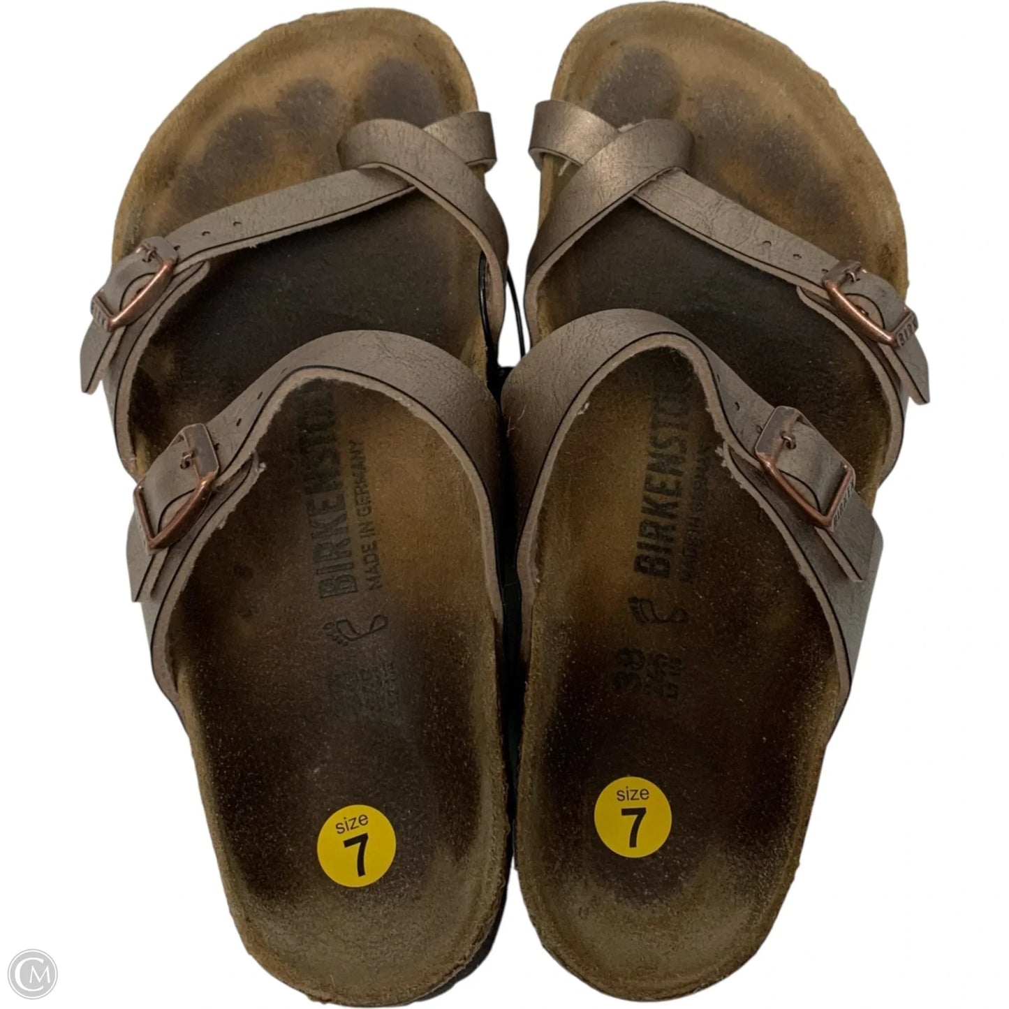 Sandals Flats By Birkenstock In Bronze, Size: 7