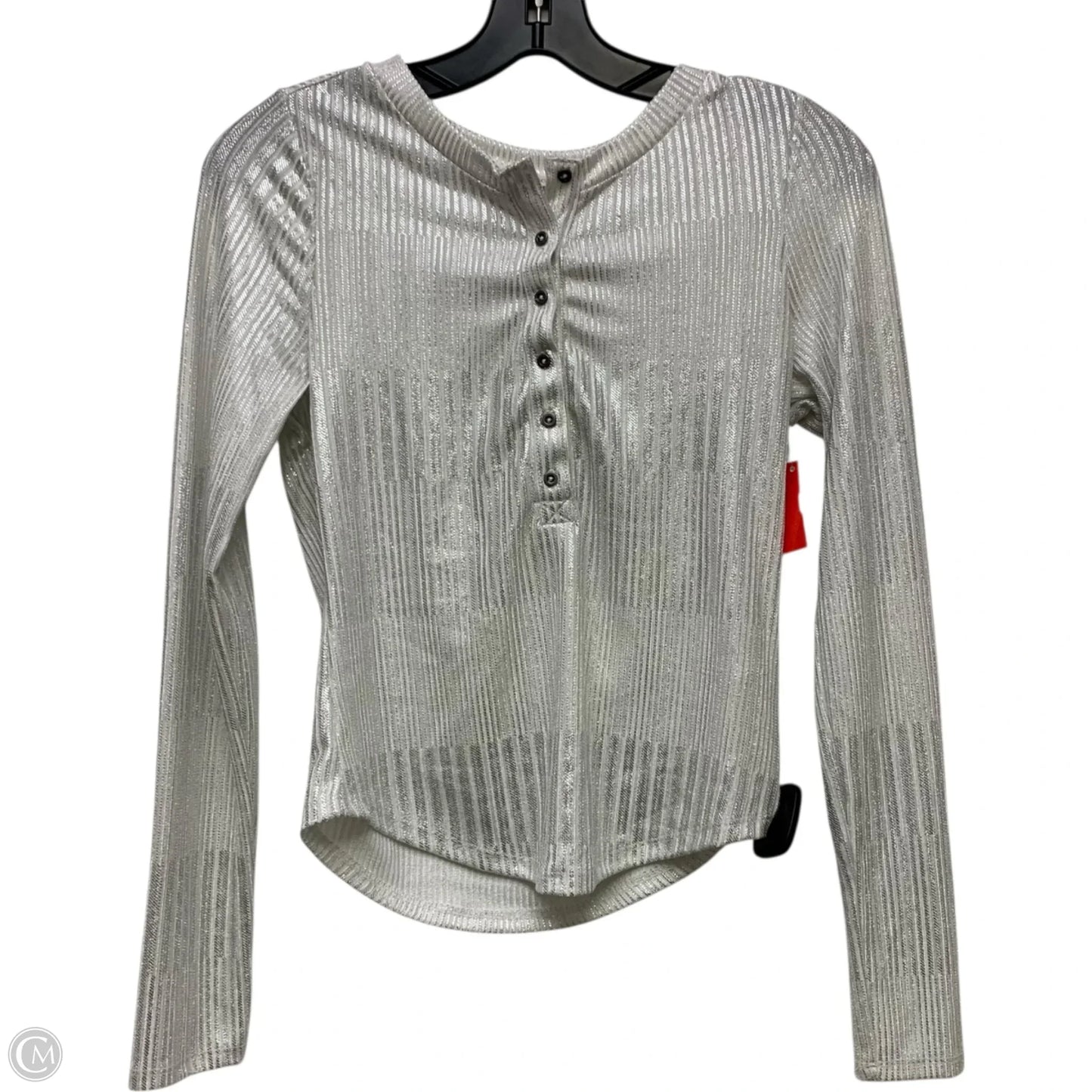 Top Long Sleeve By Pilcro In Silver, Size: S