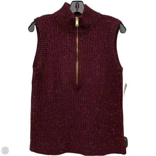 Vest Sweater By Talbots In Maroon, Size: Xs