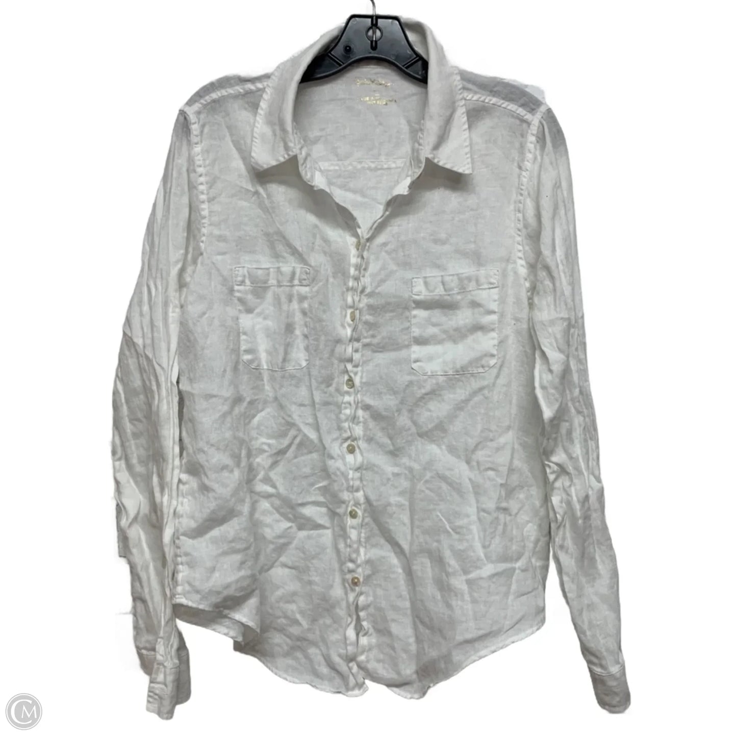 Top Long Sleeve Designer By Lilly Pulitzer In White, Size: L