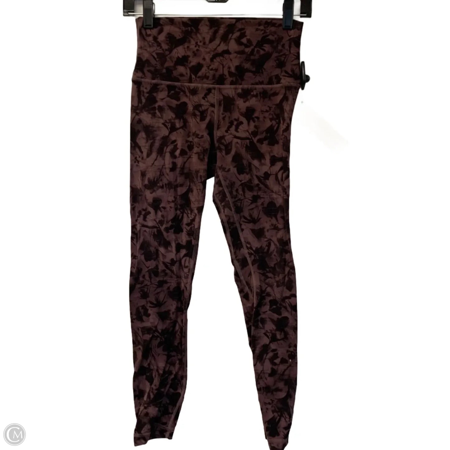 Athletic Leggings By Lululemon In Black & Purple, Size: S