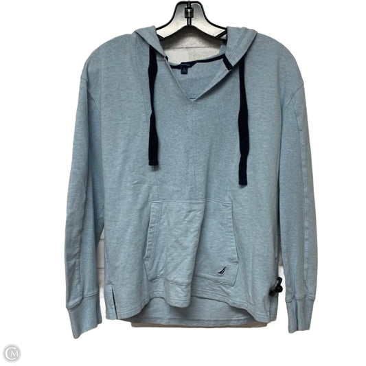 Sweatshirt Hoodie By Nautica In Blue, Size: S