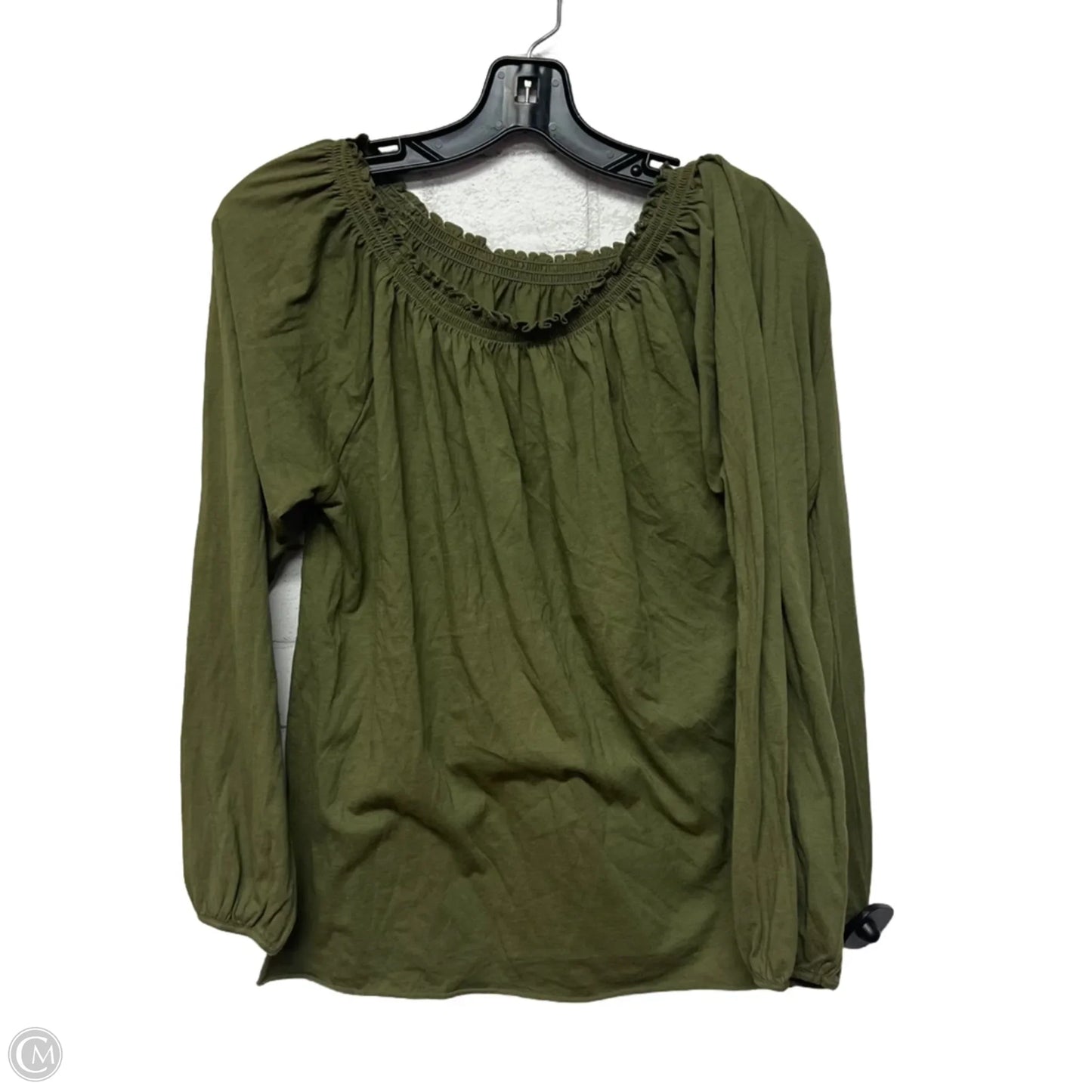 Top Long Sleeve By Chaser In Green, Size: L