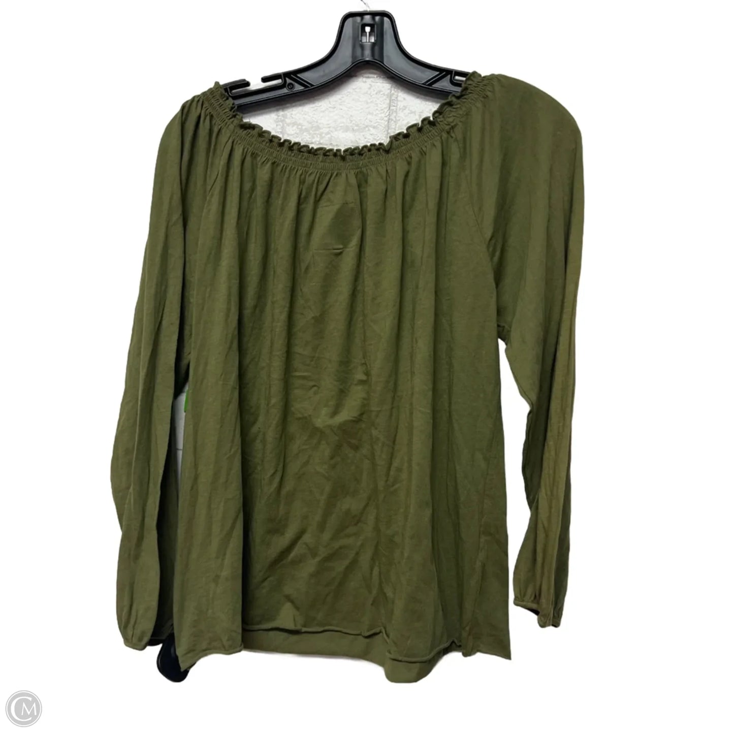 Top Long Sleeve By Chaser In Green, Size: L