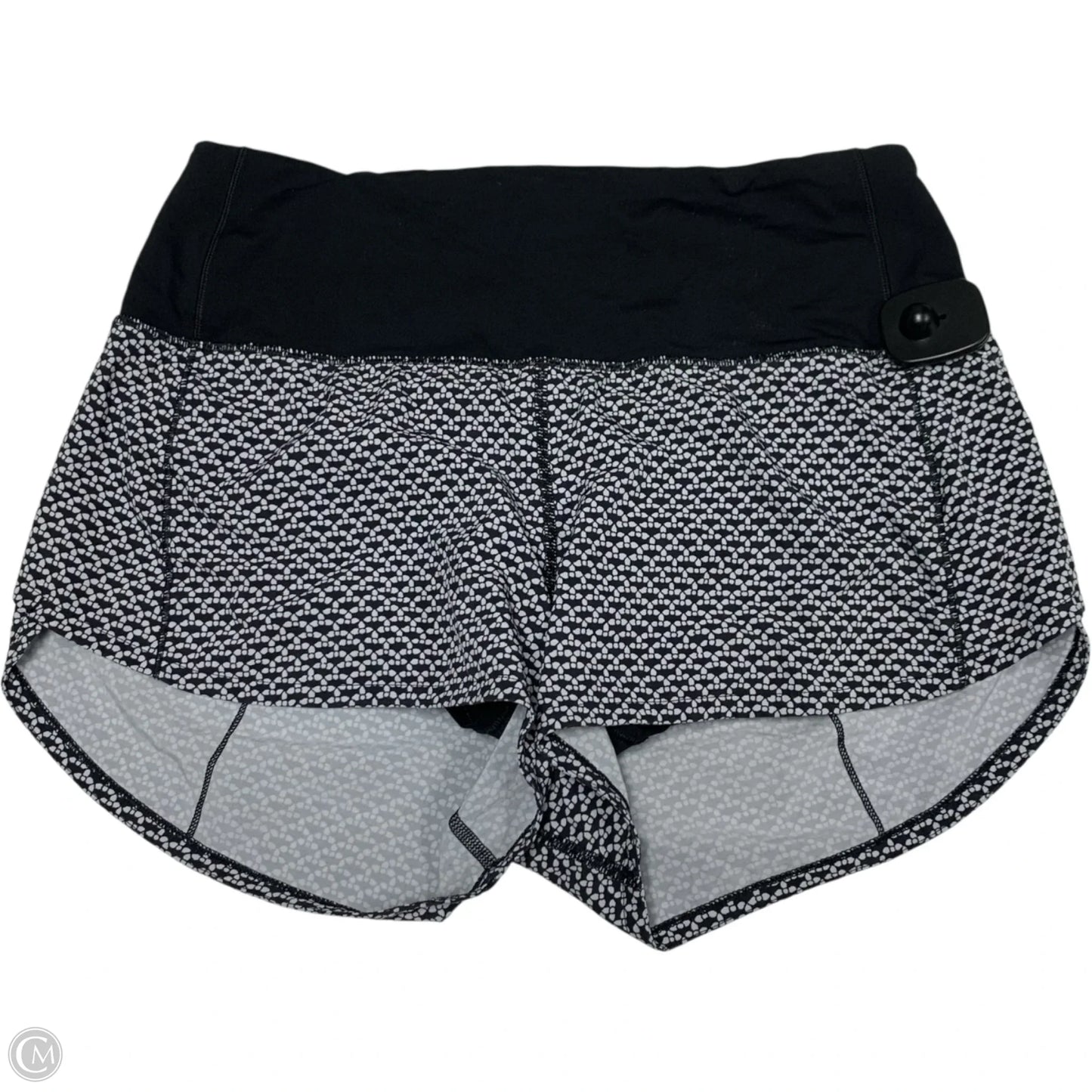 Athletic Shorts By Lululemon In Black & White, Size: S