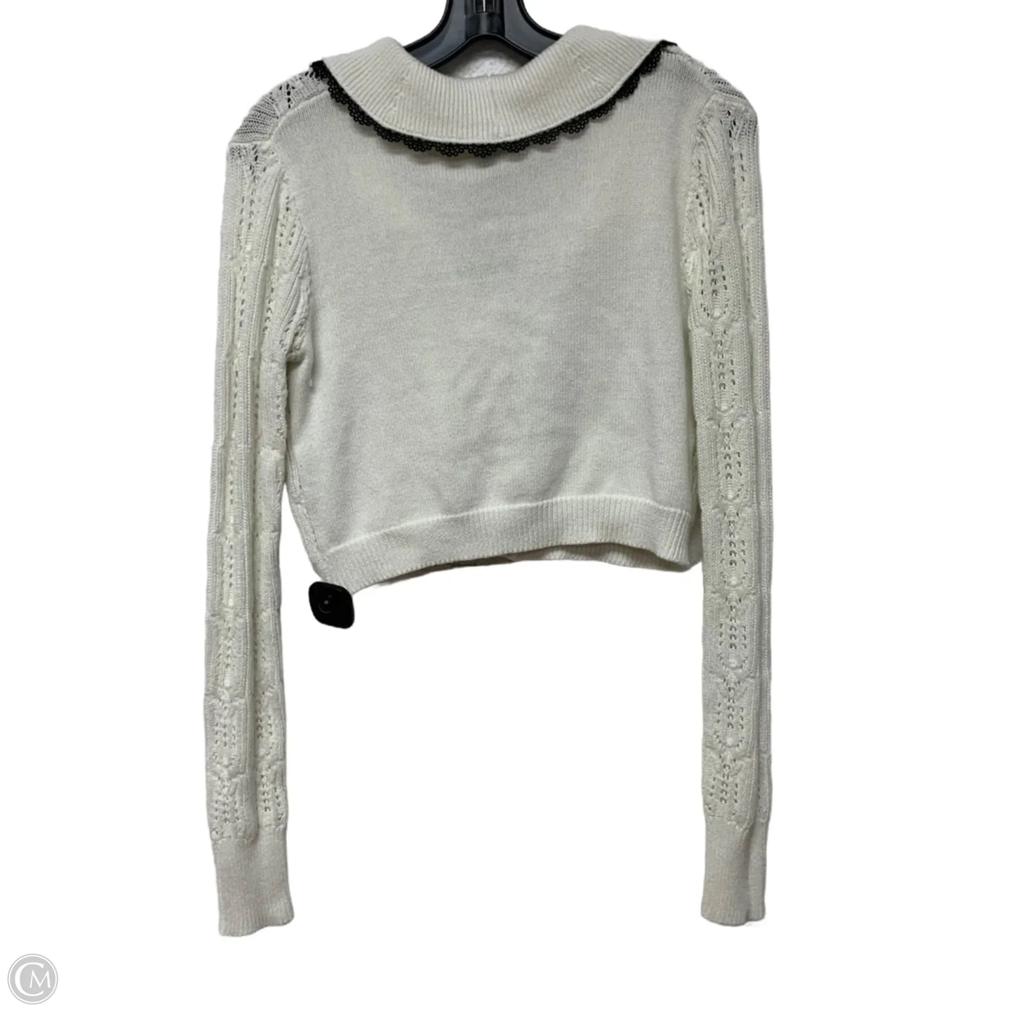 Top Long Sleeve By Forever 21 In White, Size: M