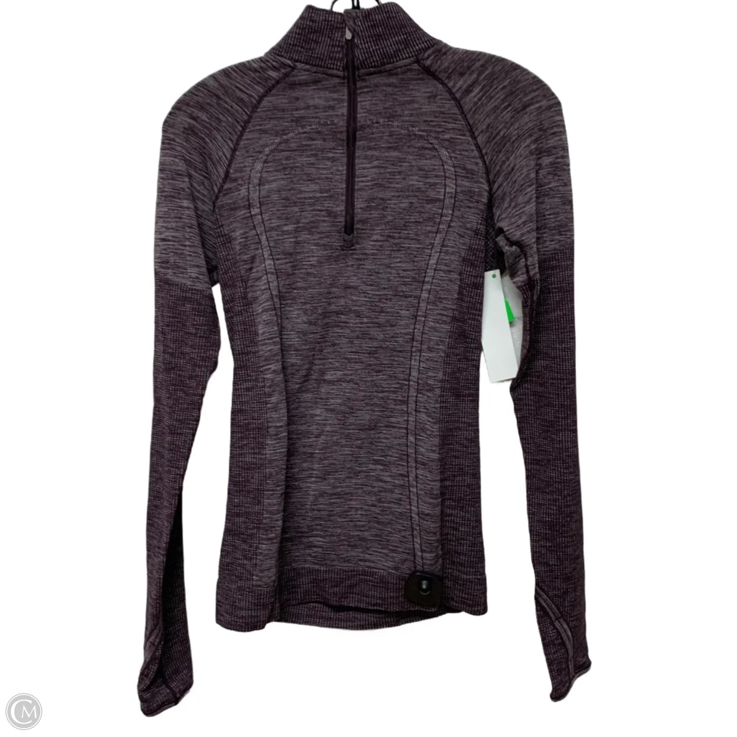 Athletic Top Long Sleeve Collar By Lululemon In Purple, Size: M