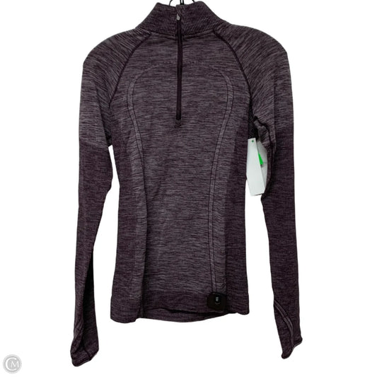 Athletic Top Long Sleeve Collar By Lululemon In Purple, Size: M