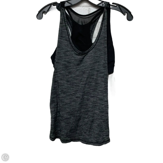 Athletic Tank Top By Lululemon In Black & Grey, Size: S