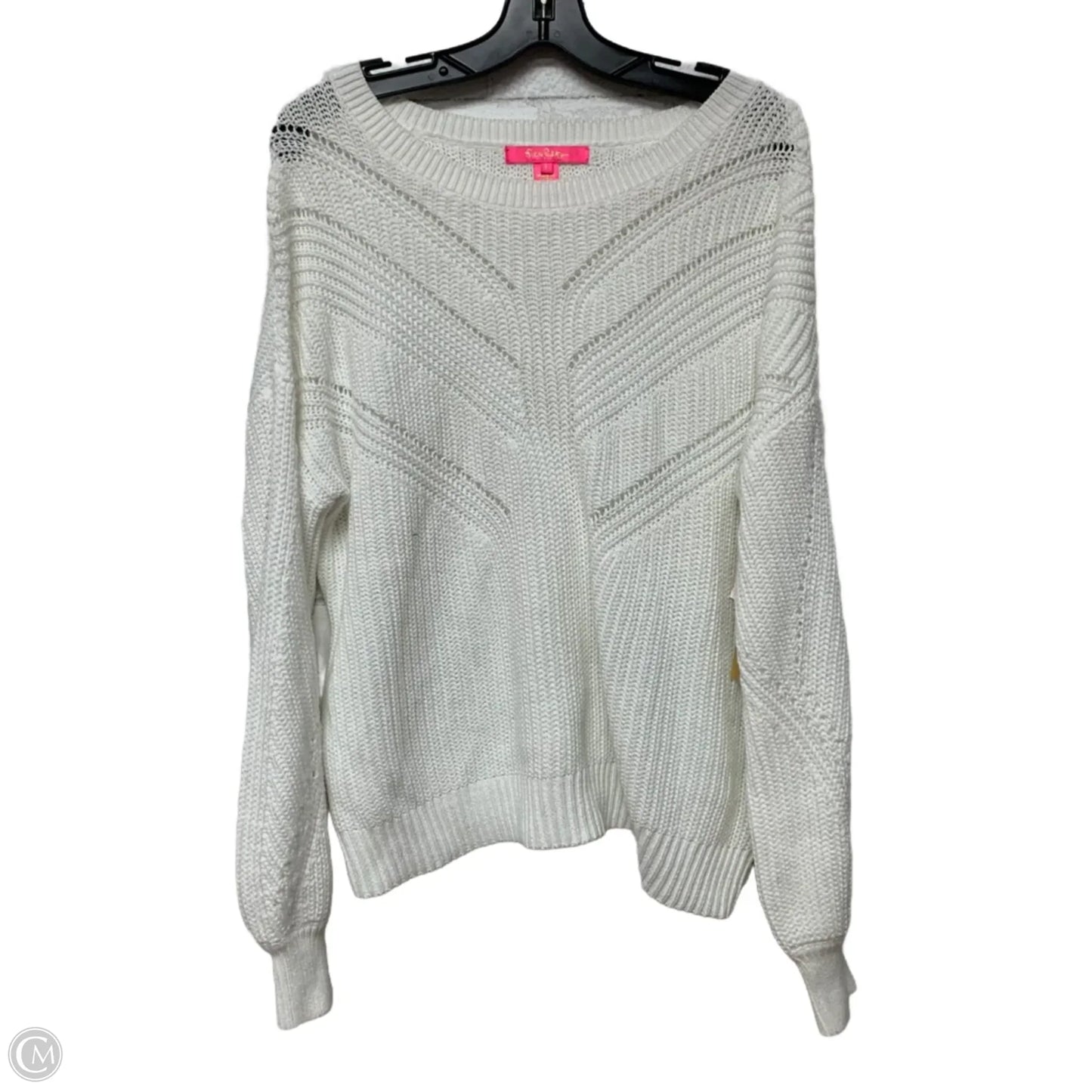 Sweater Designer By Lilly Pulitzer In White, Size: L
