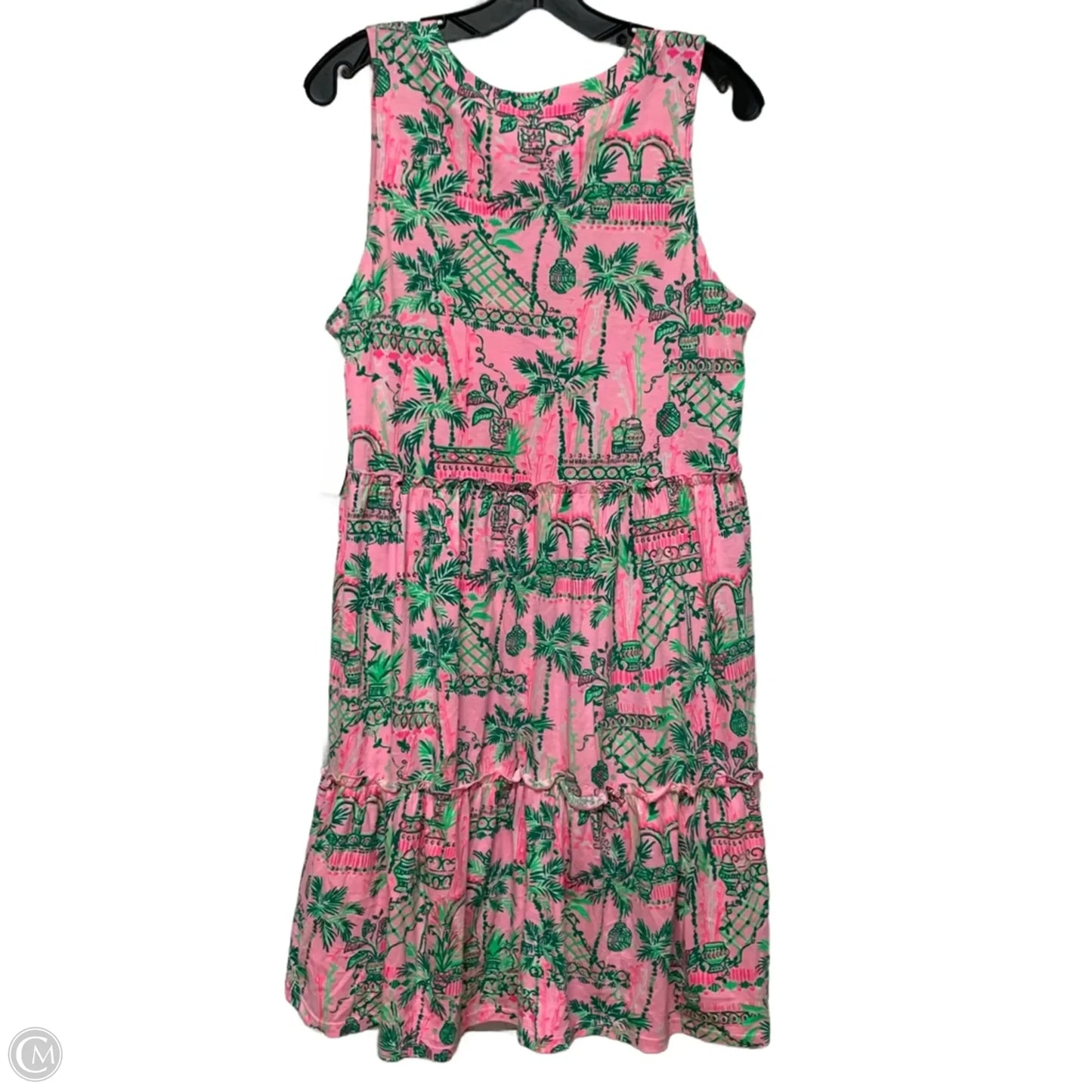 Dress Designer By Lilly Pulitzer In Green & Pink, Size: M