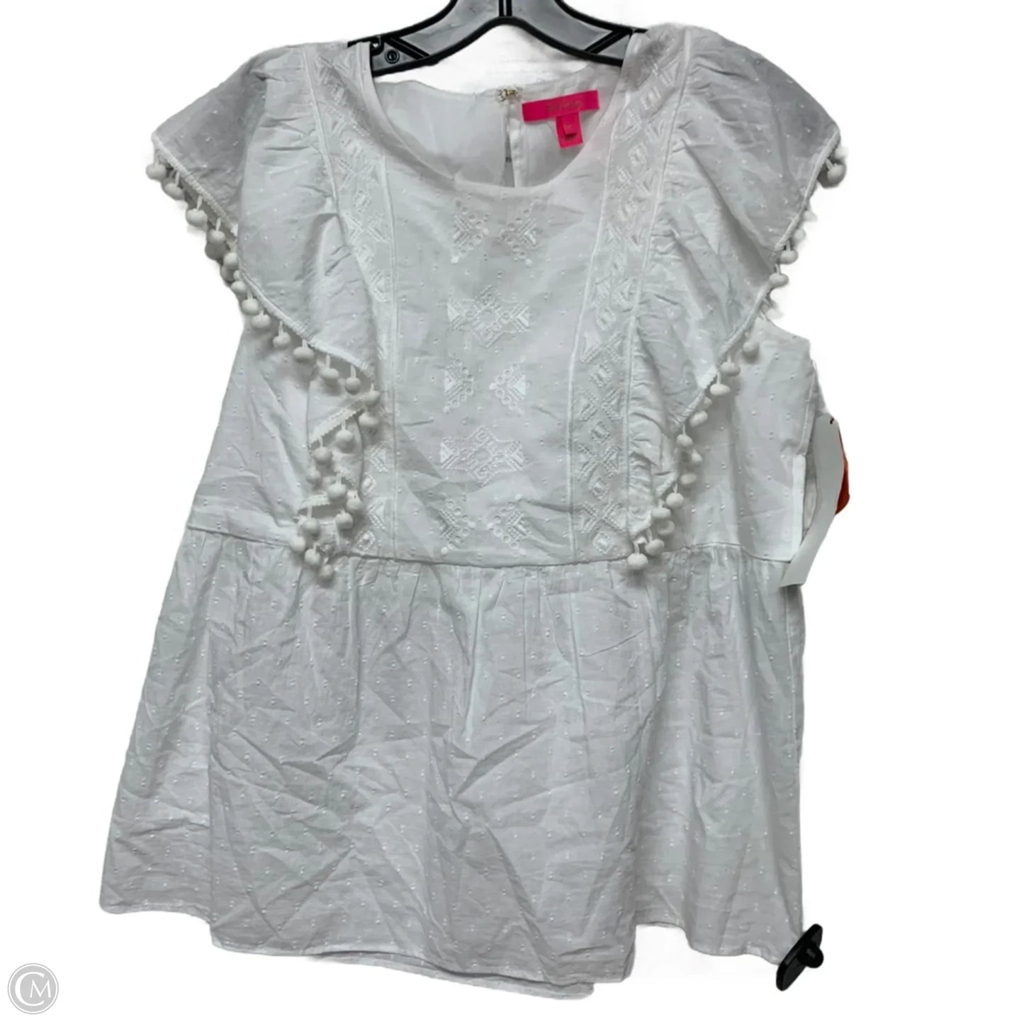 Top Sleeveless Designer By Lilly Pulitzer In White, Size: M