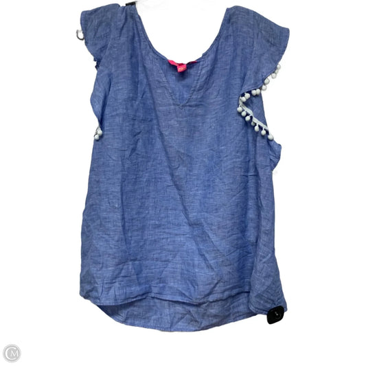 Top Sleeveless Designer By Lilly Pulitzer In Blue, Size: L