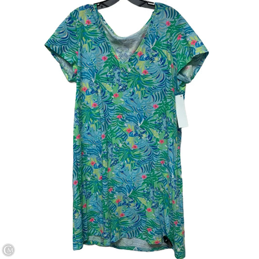Dress Designer By Lilly Pulitzer In Blue & Green, Size: Xl