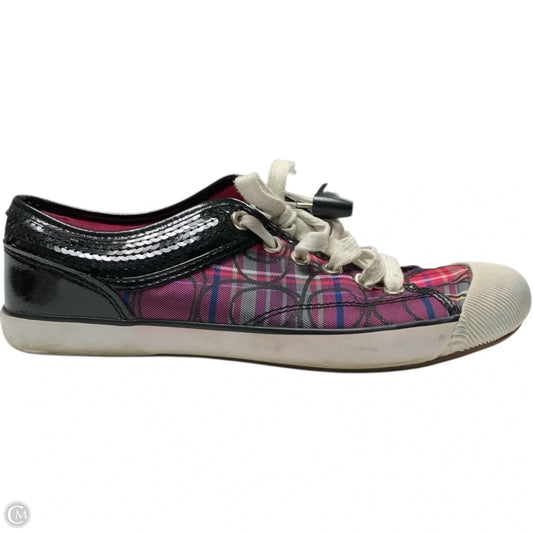 Shoes Designer By Coach In Black & Purple, Size: 8