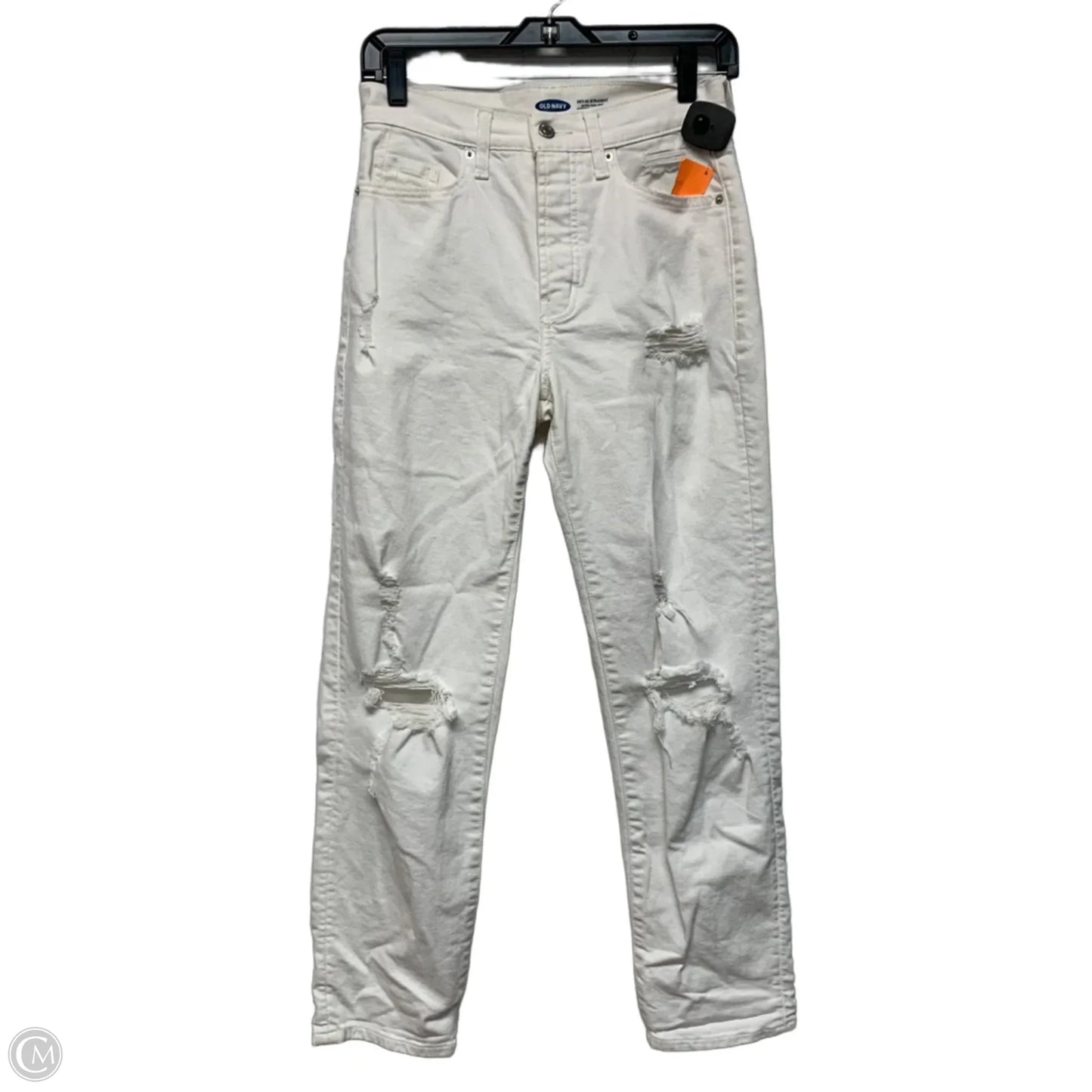 Jeans Straight By Old Navy In White, Size: 0