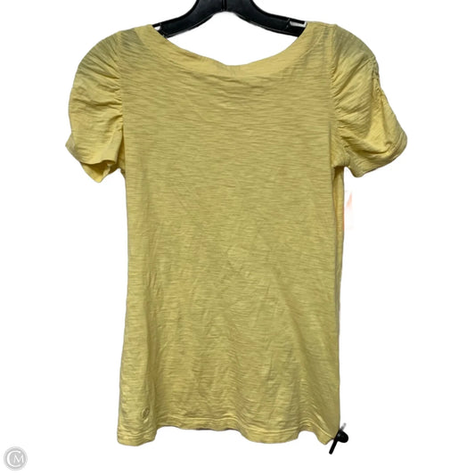 Top Short Sleeve Designer By Lilly Pulitzer In Yellow, Size: Xs