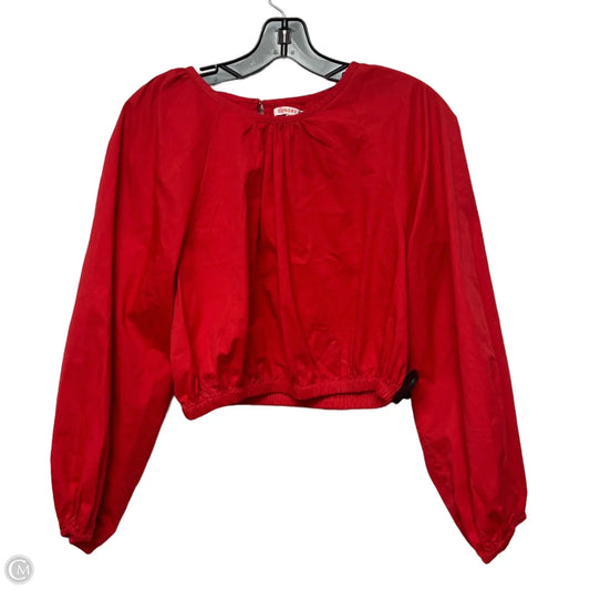Top Long Sleeve By Sundry In Red, Size: M