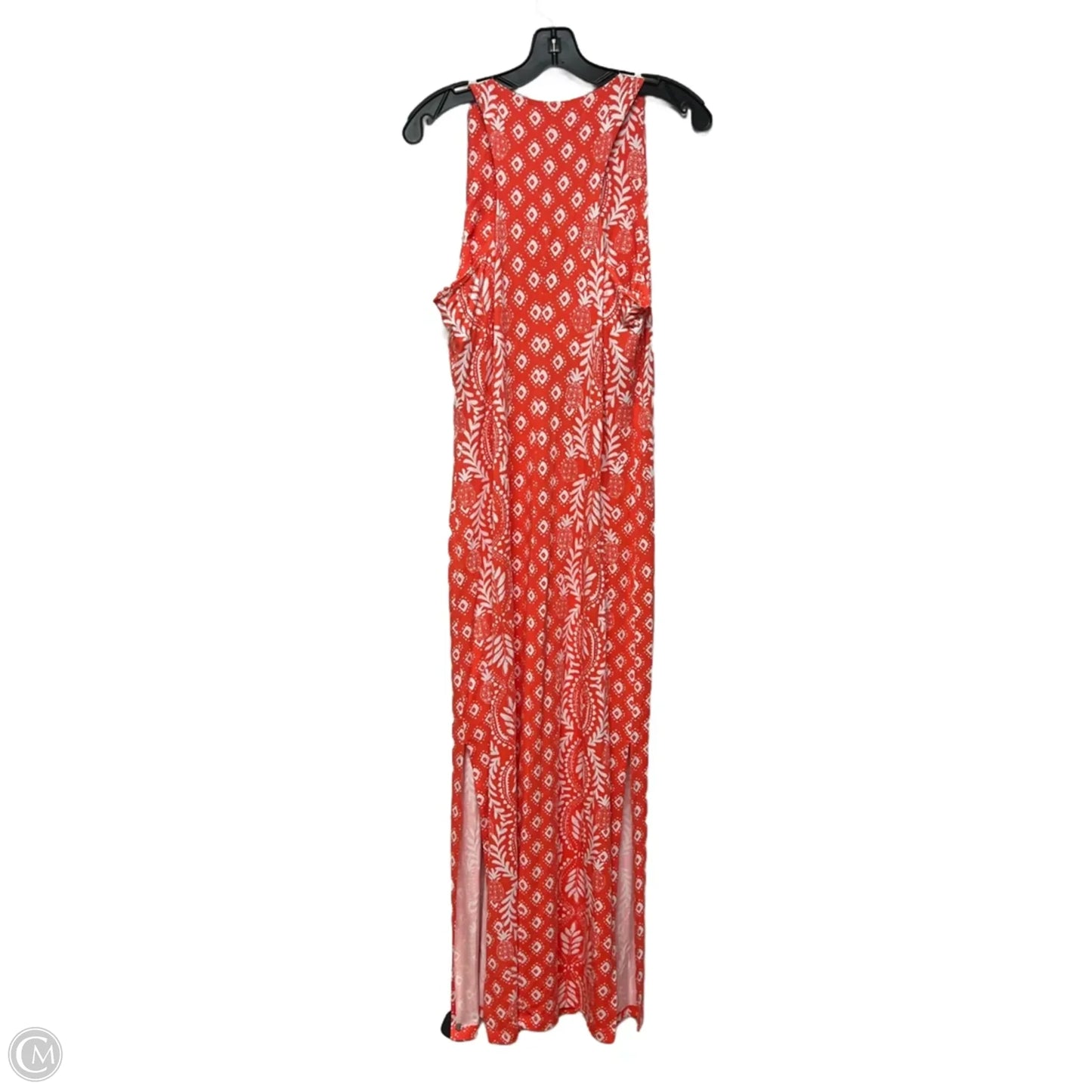 Dress Designer By Lilly Pulitzer In Orange & White, Size: M