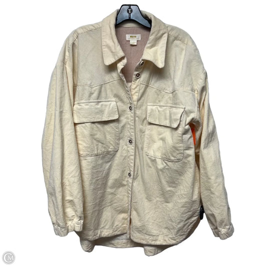 Jacket Shirt By Maeve In Cream, Size: Xl