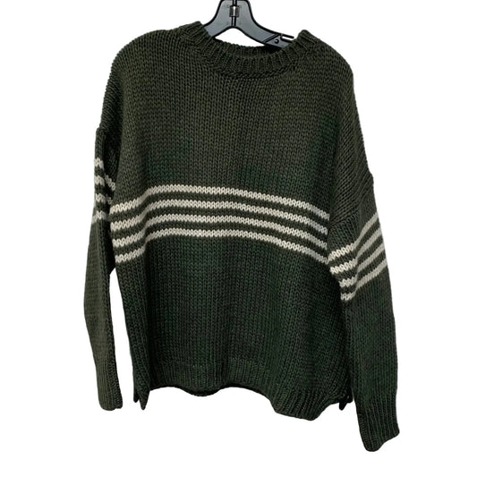 Sweater By Mer Sea In Green & White, Size: Osfm