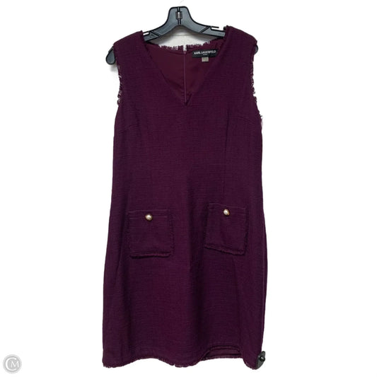 Dress Designer By Karl Lagerfeld In Purple, Size: Xl