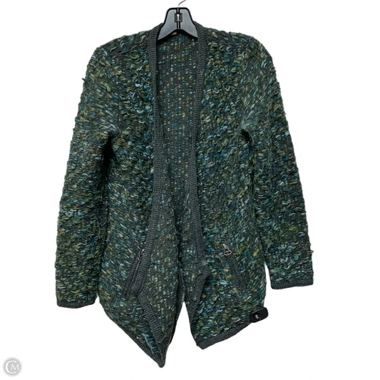 Sweater Cardigan By Moth In Green & Grey, Size: Xs