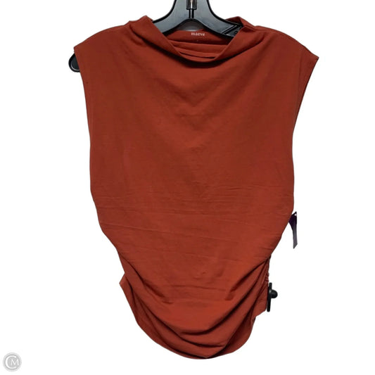 Top Sleeveless By Maeve In Orange, Size: M