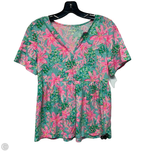 Top Short Sleeve Designer By Lilly Pulitzer In Pink, Size: Xxs