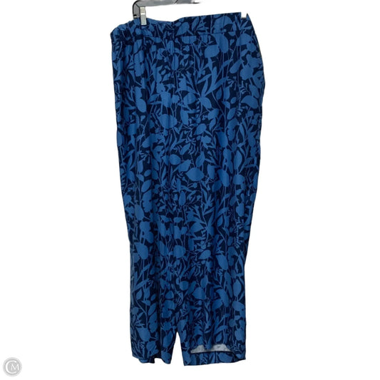 Pants Wide Leg By Talbots In Blue, Size: 2x