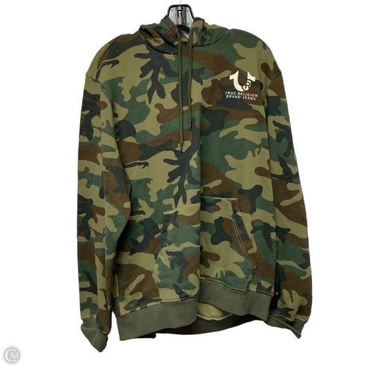 Sweatshirt Hoodie By True Religion In Camouflage Print, Size: Xl