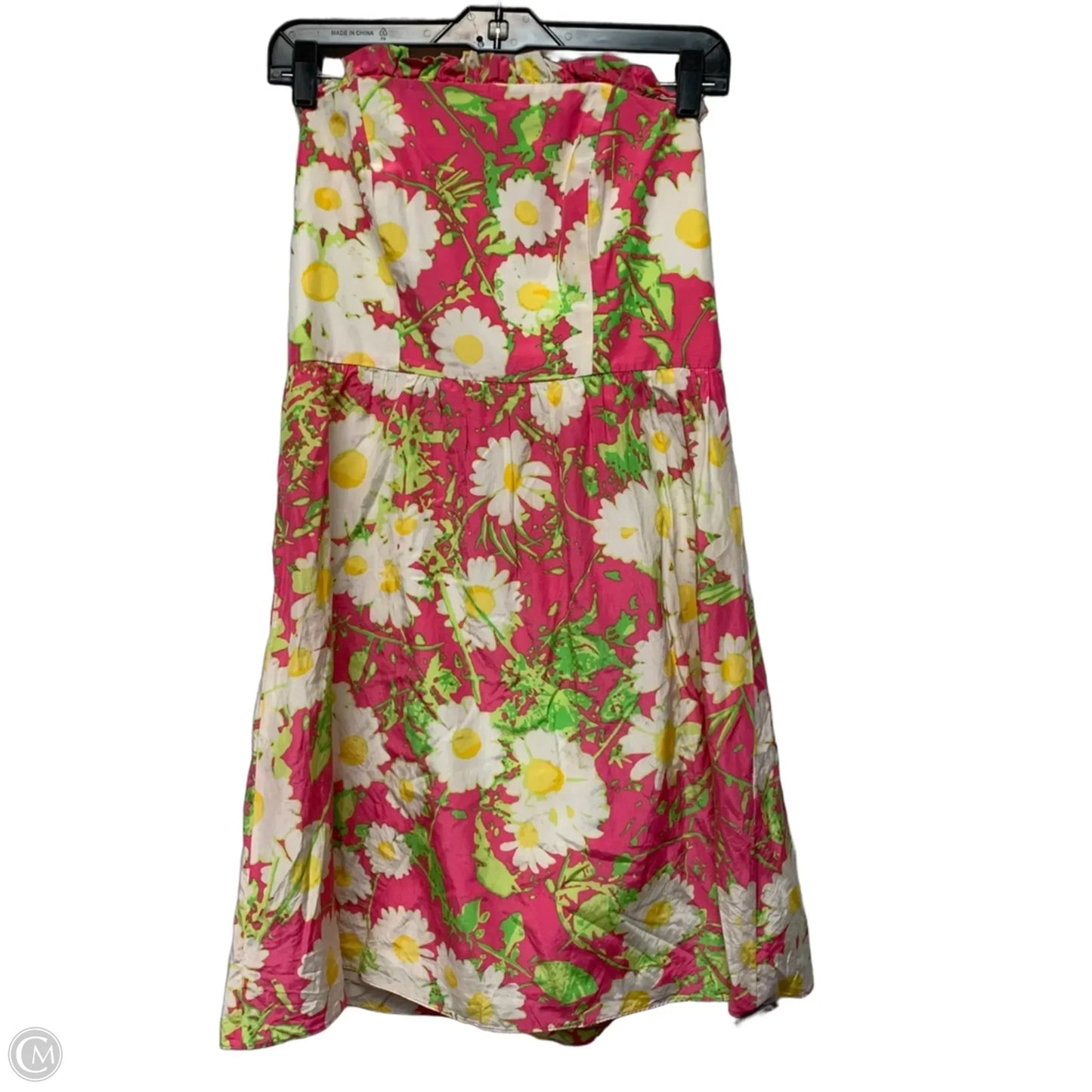 Dress Designer By Lilly Pulitzer In Pink & White, Size: M