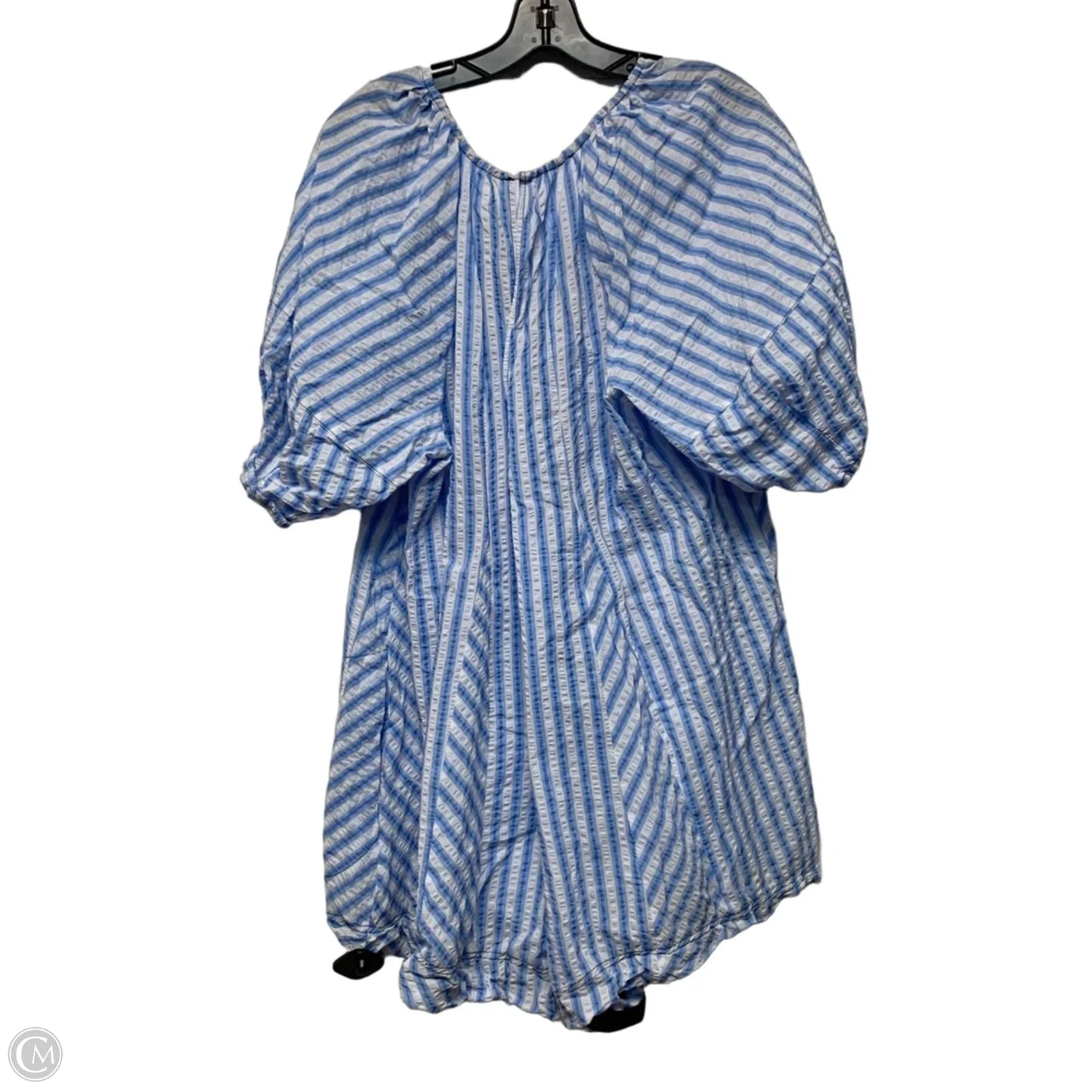 Romper By Clothes Mentor In Blue & White, Size: Xl