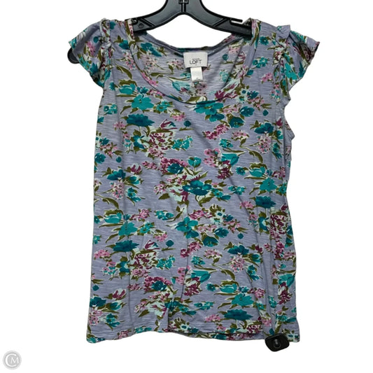 Top Sleeveless By Loft In Blue & Purple, Size: M
