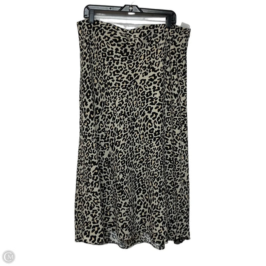 Skirt Maxi By Loft In Animal Print, Size: Xl