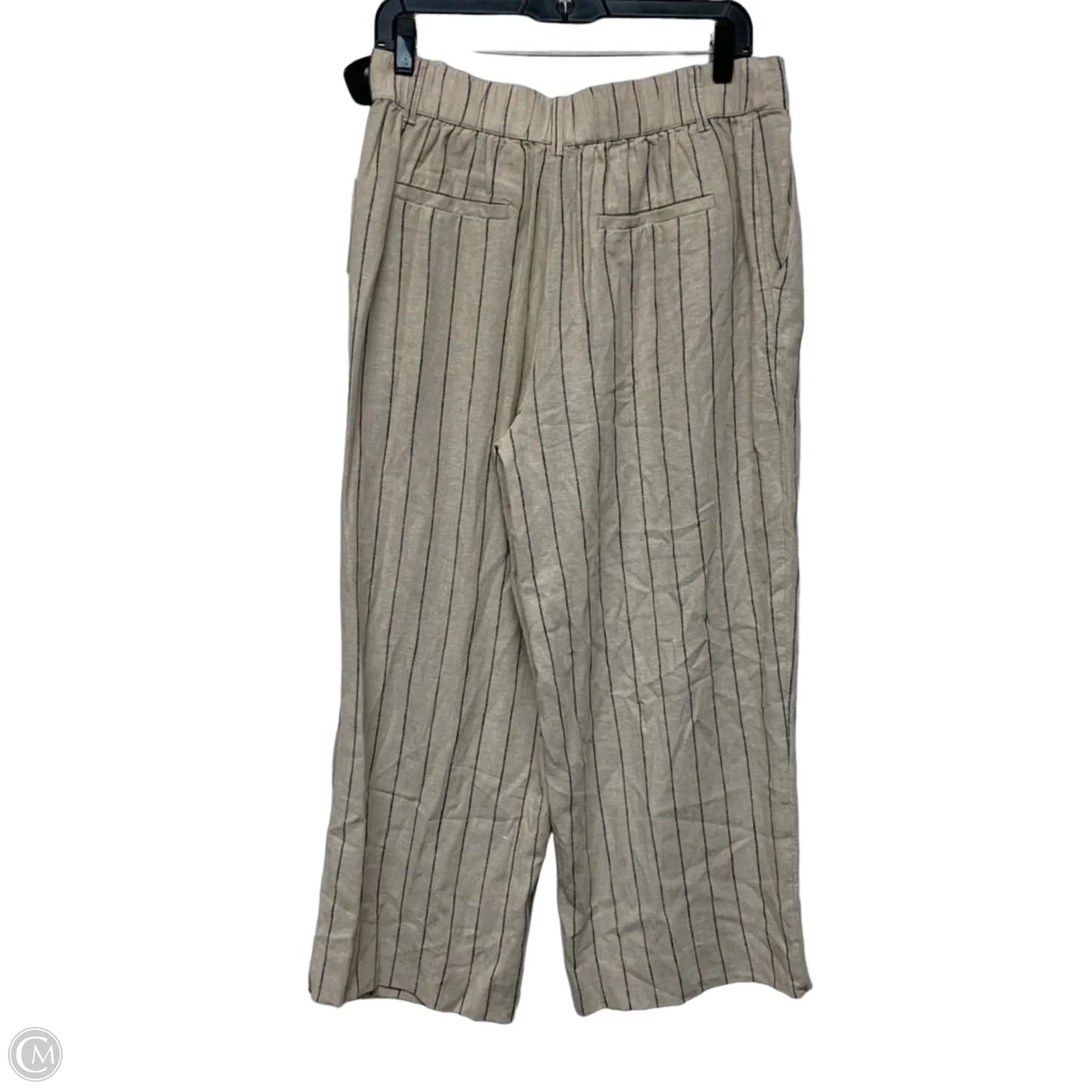 Pants Linen By A New Day In Blue & Cream, Size: 10