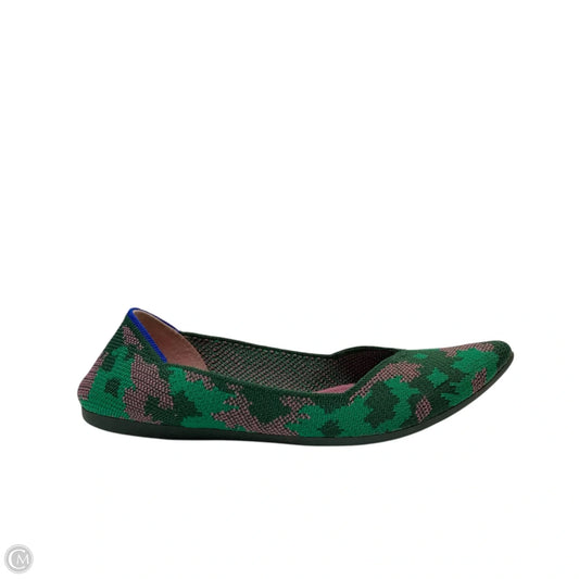 Shoes Flats By Rothys In Green & Pink, Size: 7