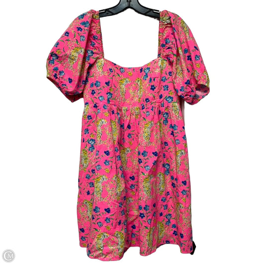 Dress Designer By Lilly Pulitzer In Pink & Yellow, Size: M