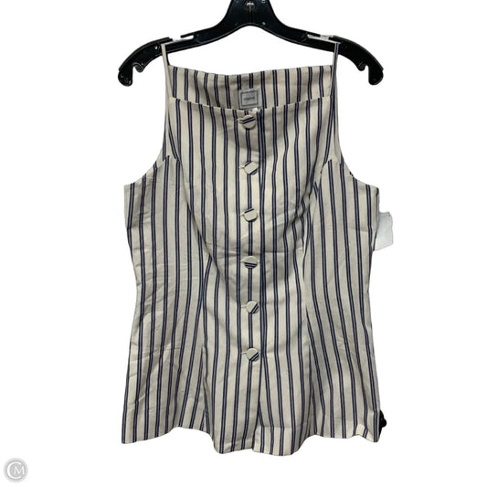 Top Sleeveless By Maeve In Blue & Cream, Size: S
