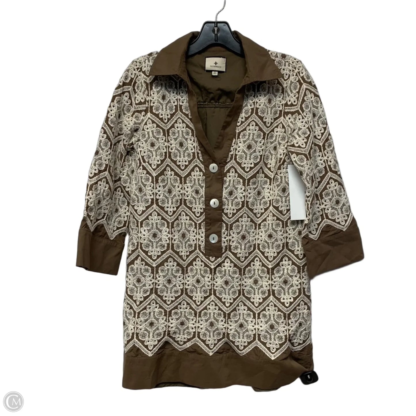 Tunic Designer By Tuckernuck In Brown & White, Size: Xs
