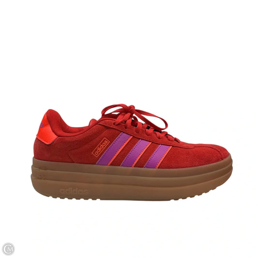Shoes Sneakers Platform By Adidas In Purple & Red, Size: 7.5