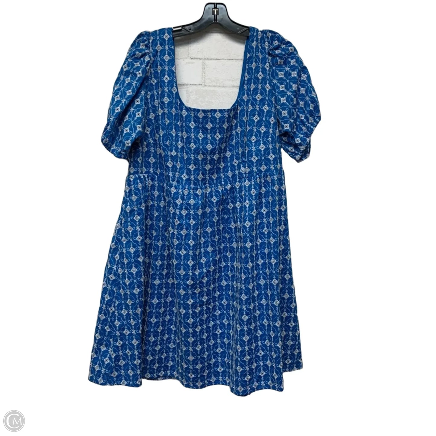 Dress Casual Short By Rhode In Blue & White, Size: Xxl
